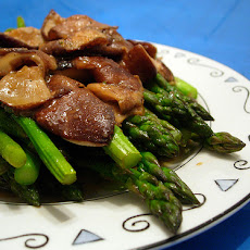 Stir Fried Asparagus With Mushrooms