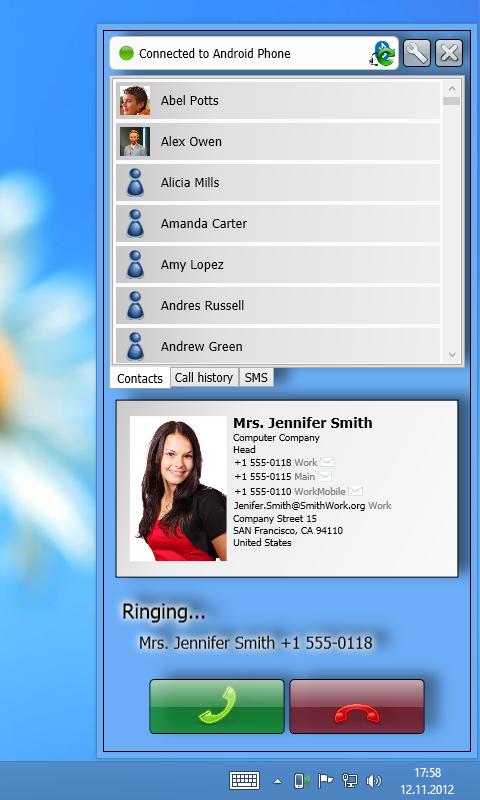 Android application Remote Phone Call screenshort