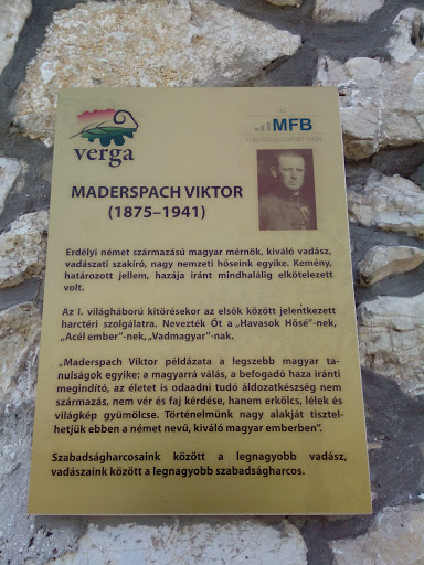 Maderspach Viktor Tábla
