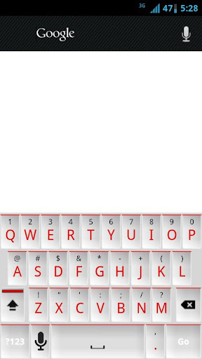 White and Red Keyboard Skin