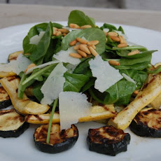 Grilled Zucchini with Arugula, Pecorino and Pinenut Salad