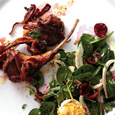 Lamb Rib Chops with Quick Cherry Pan Sauce