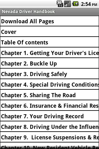 Nevada Driver Handbook