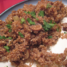 Kasha and Cremini Mushrooms