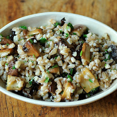 Farro Salad with Roasted Mushrooms and Parmesan