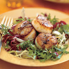 Seared Sea Scallops with Banyuls Vinegar and Chicory Slaw