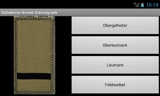 Schweizer Armee Dienstgrade