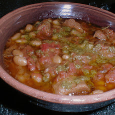 Cannellini Stew with Sausage and Kale and Cheese Toasts