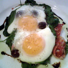 Baked Eggs with Spinach and Mushrooms