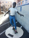 Skateboarder Statue