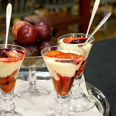 Tapioca Pudding with Glazed Plums
