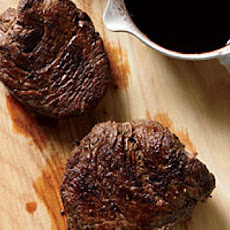 Bison Steaks with Fig-Balsamic Sauce