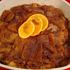 Raisin Bread Pudding With Apple-Molasses Sauce