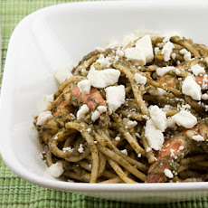 Spinach Sauce Pasta with Shrimp