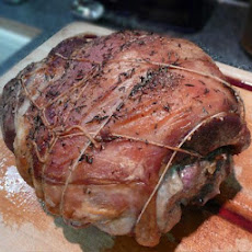 Lamb Leg Stuffed with Herbed Leek Dressing