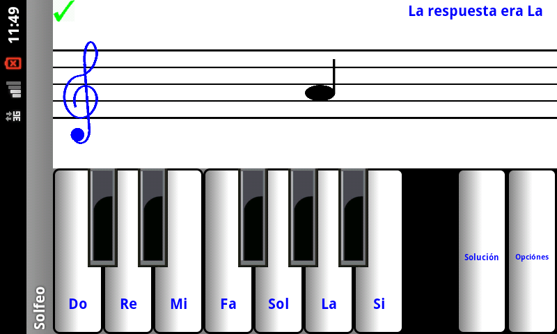 Android application (light) learn sight read music screenshort