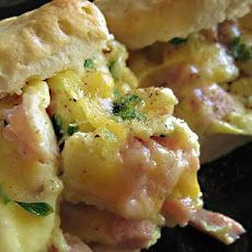 Eggs and Ham Biscuits