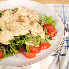 Emeril's Shrimp and Avocado Salad with New Orleans-Style Remoulade Sauce and Baby Greens