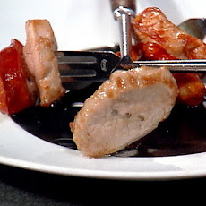 Pork Tenderloin and Chorizo Fried Fondue with Chipotle Mayonnaise, Guacamole and Ancho Bbq Sauce