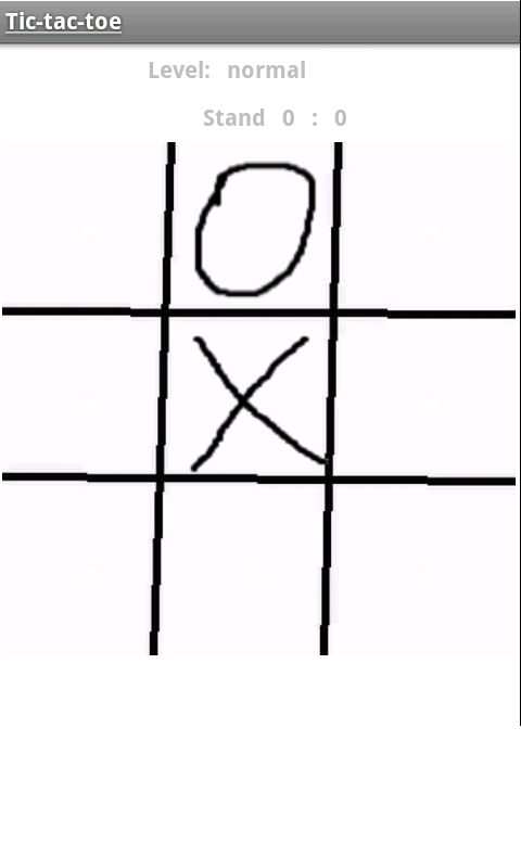 Android application Tic-tac-toe screenshort