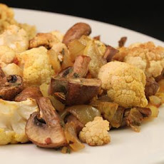 Roasted Cauliflower and Mushrooms