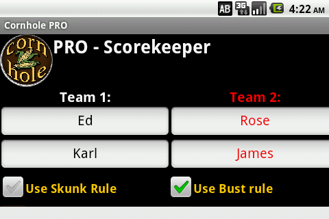 Cornhole PRO - Scorekeeper