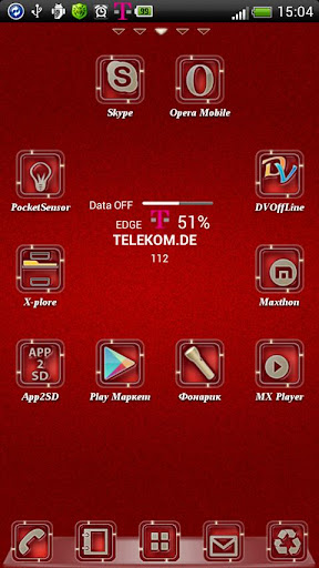 Red GO Launcher EX theme