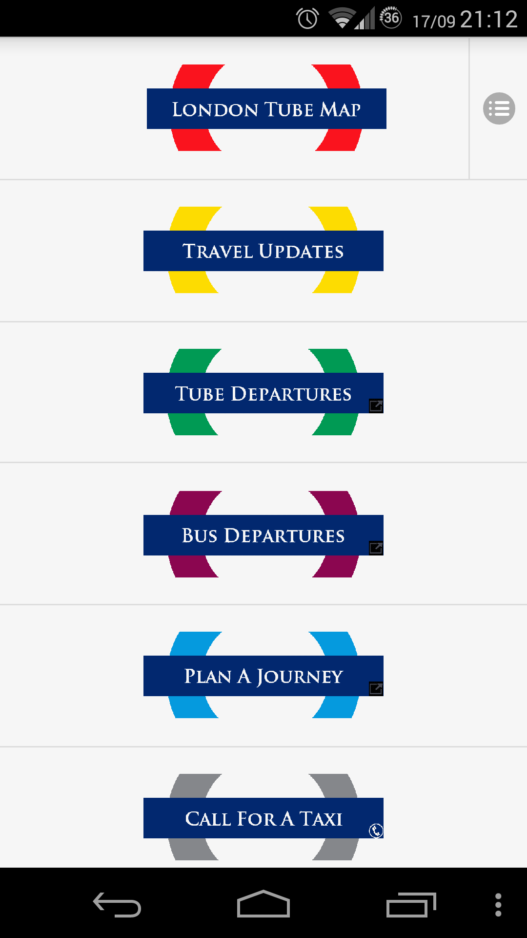 Android application London Transport Planner Pro screenshort