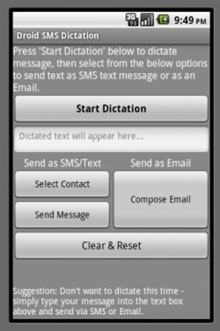 Droid SMS Dictation