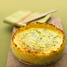 Goat Cheese Quiche with Hash-Brown Crust