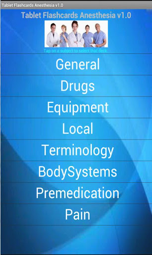 Tablet Flashcards Anesthesia