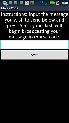 Morse Code Flash