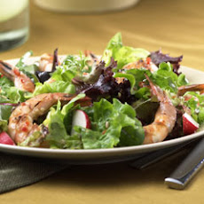 Grilled Shrimp Over Greens