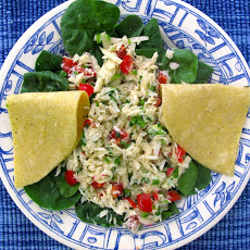 Crab Salad with Radishes, Jicama, and Jalapenos