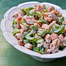 Tarragon Shrimp Salad with Celery, Green Onion, and Celery Seed