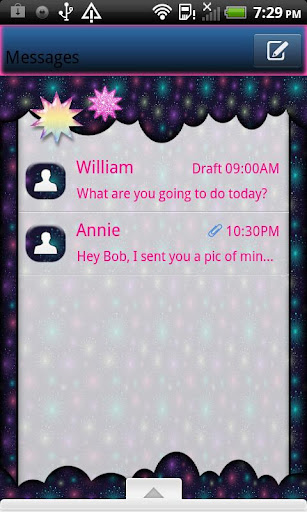 GO SMS THEME StarGazer1