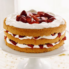 Strawberry and Cream Cake with Cardamom Syrup