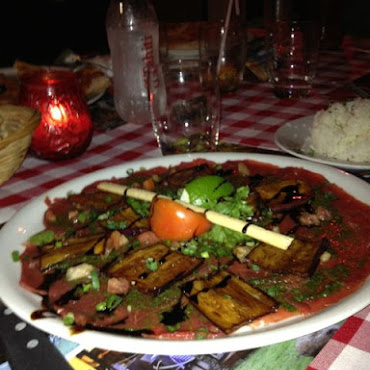 Carpaccio de boeuf aux courgettes
croustillantes et balsamique