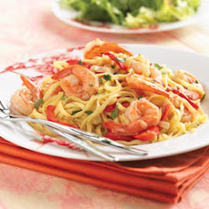 Shrimp and Sweet Red Pepper Linguine