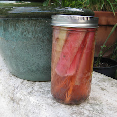 Gingered Rhubarb-Riesling Pickles