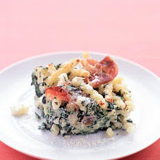 Baked Pasta with Spinach, Ricotta, and Prosciutto
