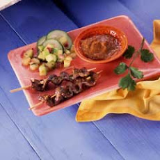 Grilled Beef Satay With Spicy Peanut Sauce