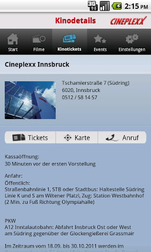cineplexx for android screenshot
