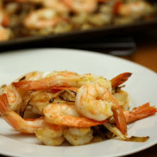 Roasted Lemon Shrimp with Mustard-Herb Onions