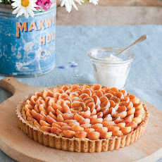 Almond-Apricot Tart with Whipped Cream