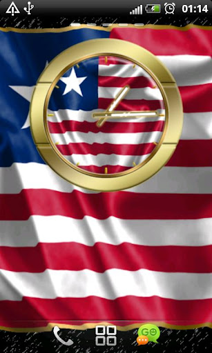 Liberia flag clocks