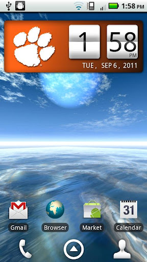 Clemson Tigers Clock Widget