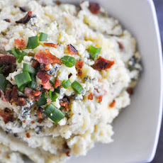 Buttermilk Bacon Blue Smashed Potatoes