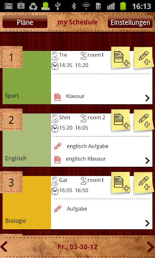 Schoolplanner Timetable