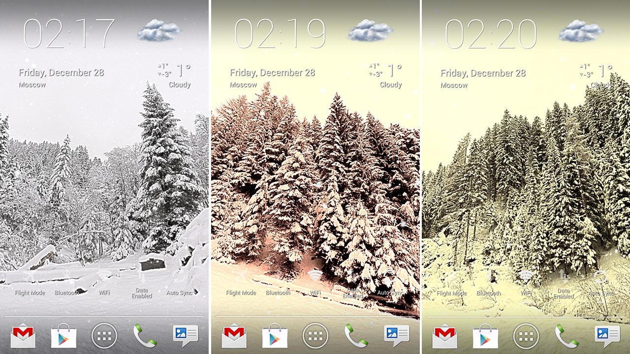Android application Snowfall 360° Live Wallpaper screenshort
